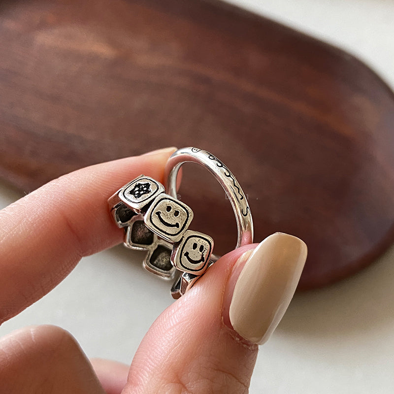 【小物】2点セット英字柄指輪アクセサリーG23282