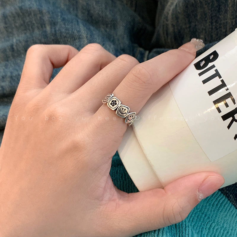 【小物】2点セット英字柄指輪アクセサリーG23282