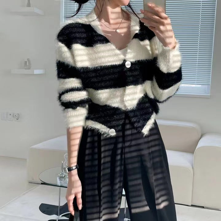 【outer】ゆったりニットカーディガンG23298