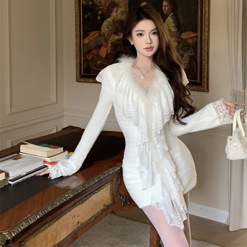 【dress】レース切り替えデートワンピースG23299