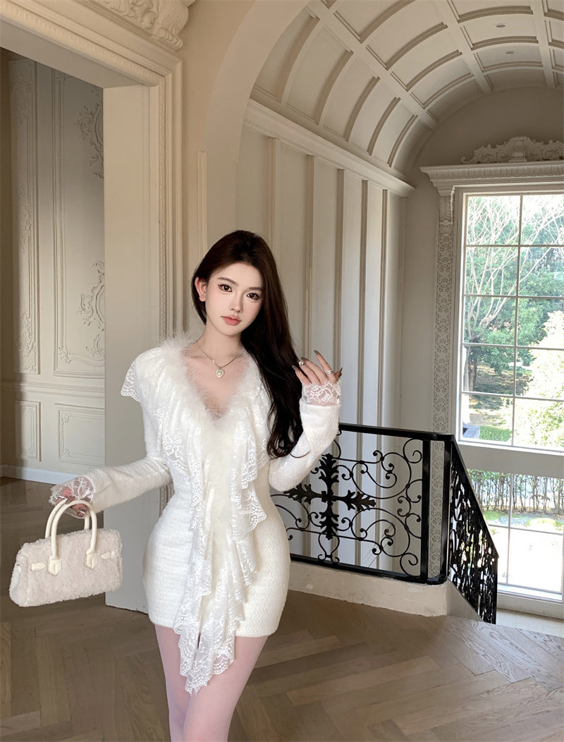 【dress】レース切り替えデートワンピースG23299