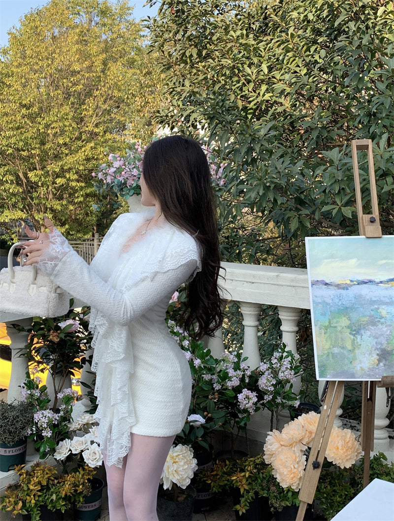 【dress】レース切り替えデートワンピースG23299