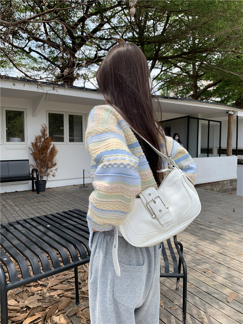 【outer】長袖ニットゆったりカーディガンG23300