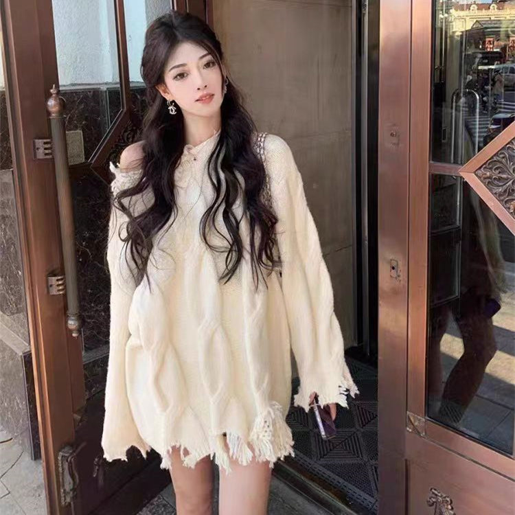 【tops】デザインニットセーターG23312