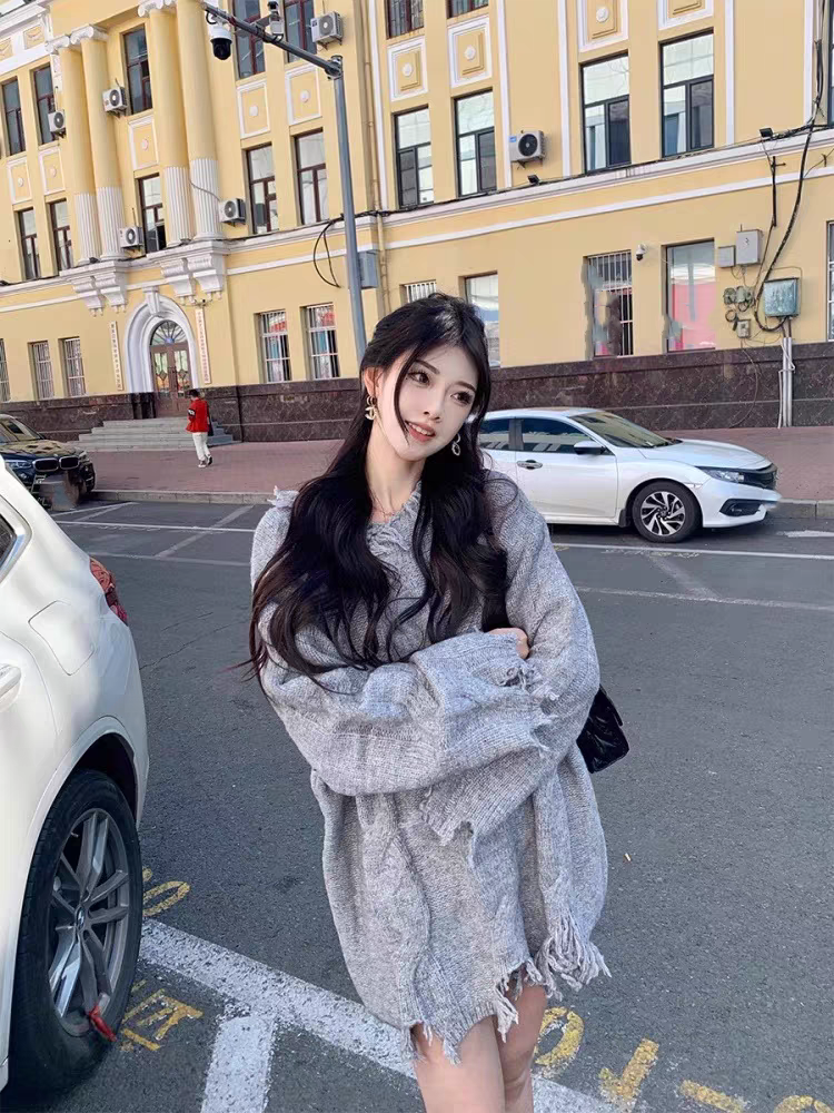 【tops】デザインニットセーターG23312