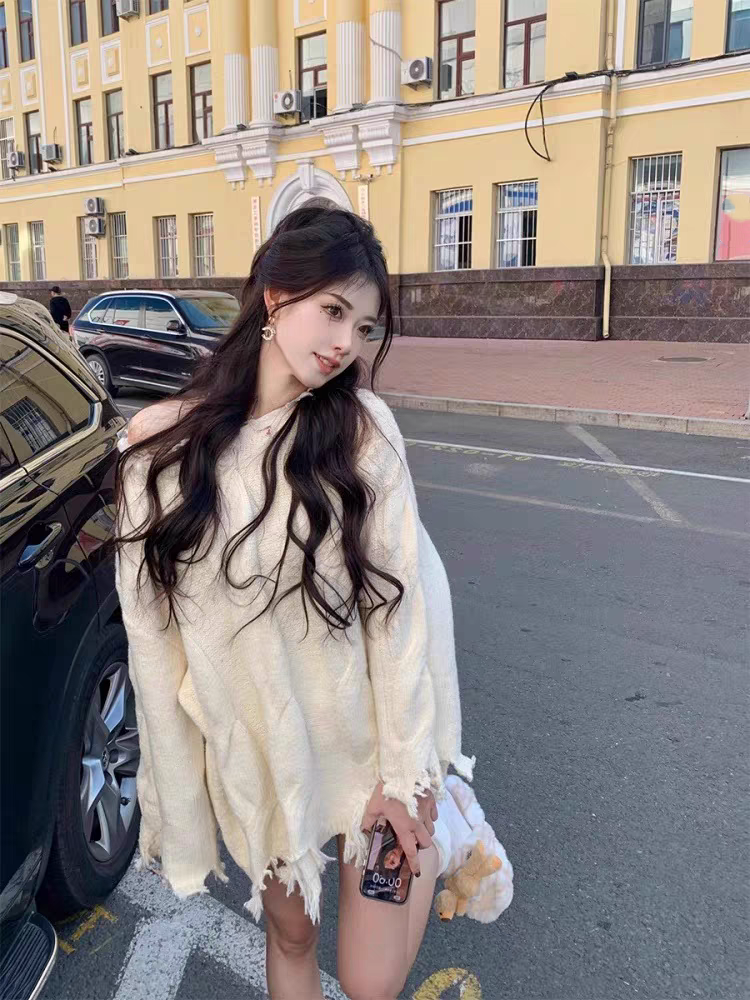 【tops】デザインニットセーターG23312