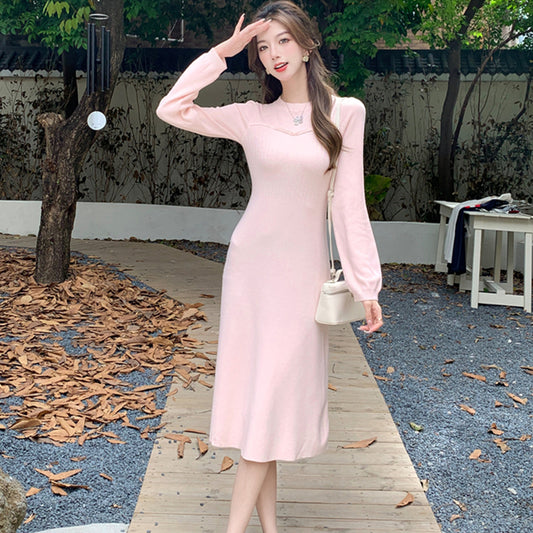 【dress】長袖ニットワンピースG23317