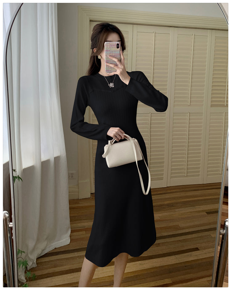 【dress】長袖ニットワンピースG23317