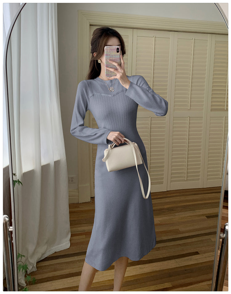 【dress】長袖ニットワンピースG23317