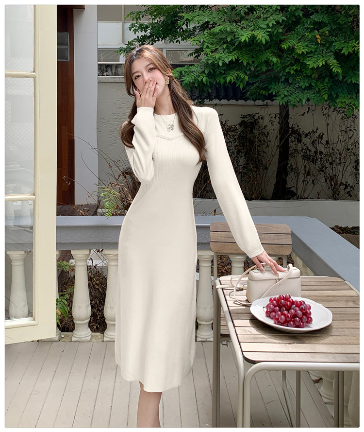 【dress】長袖ニットワンピースG23317