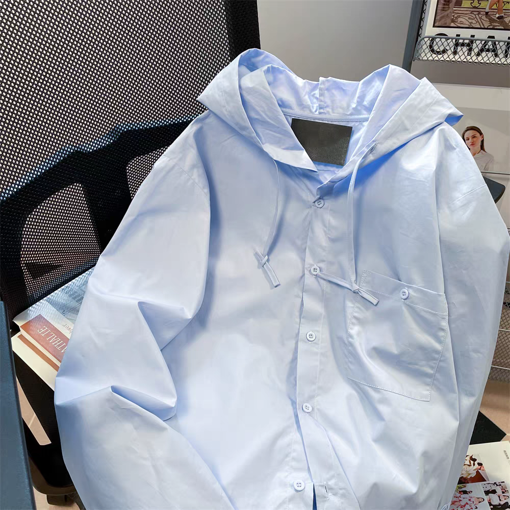 【tops】ゆったり長袖フード付きシャツG23325