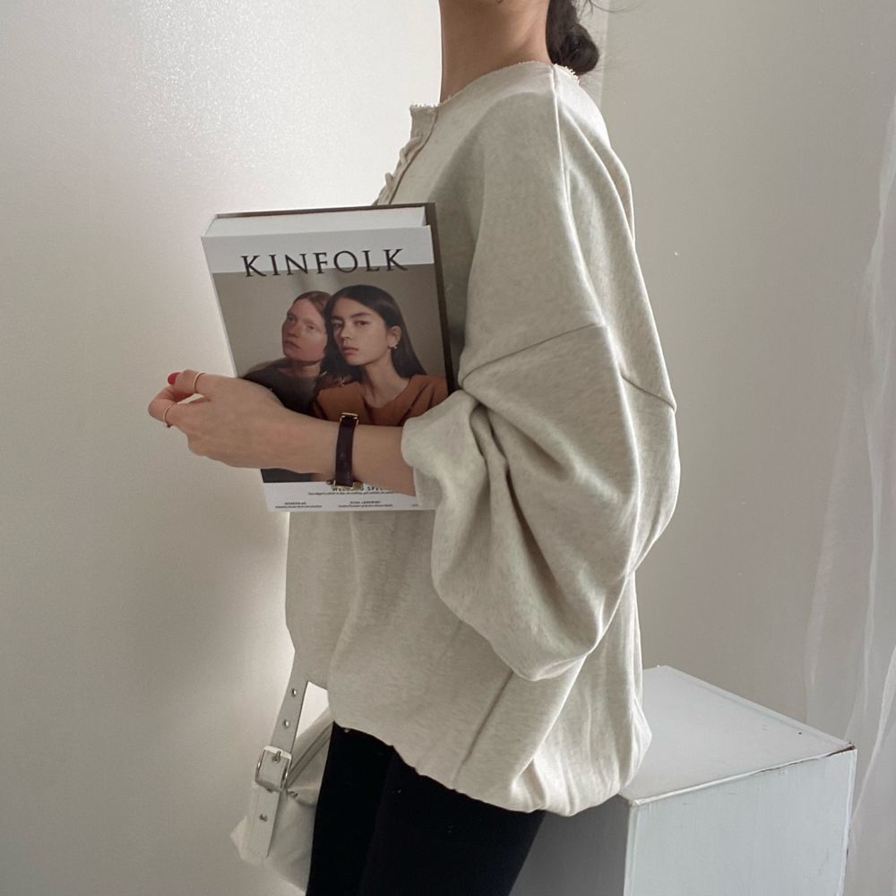 【tops】ゆったりランタンスリーブパーカーG23329