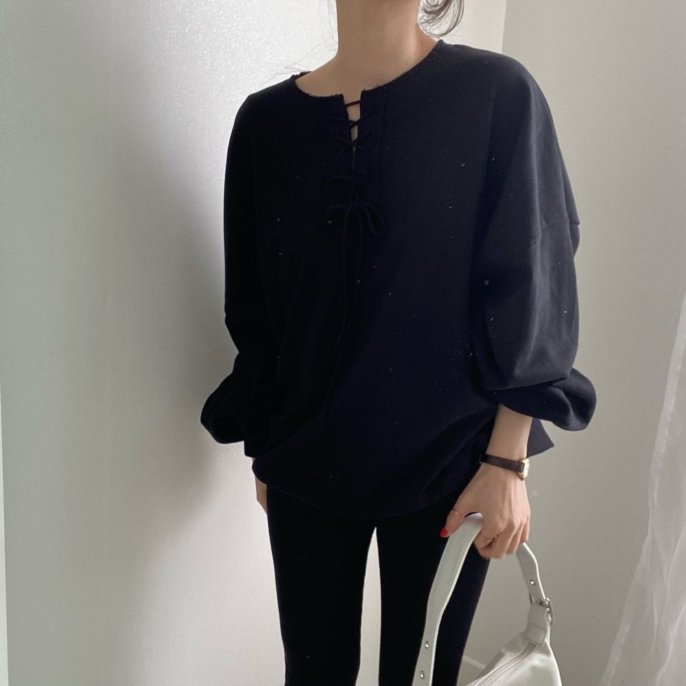 【tops】ゆったりランタンスリーブパーカーG23329