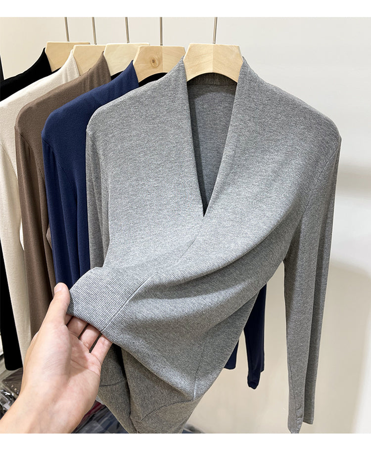 【tops】Vネック長袖TシャツG23339