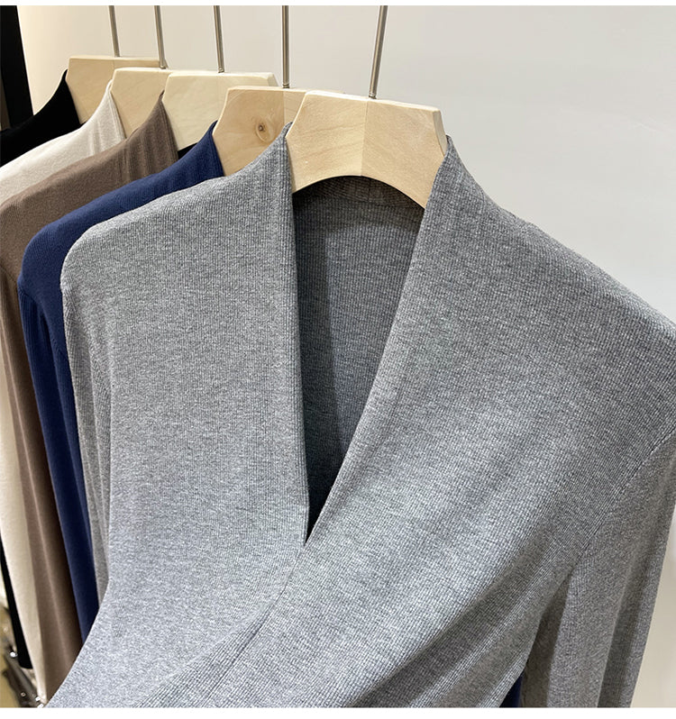 【tops】Vネック長袖TシャツG23339