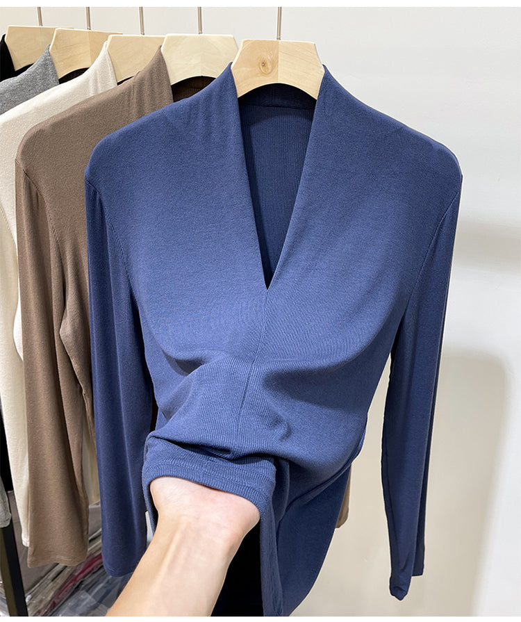 【tops】Vネック長袖TシャツG23339