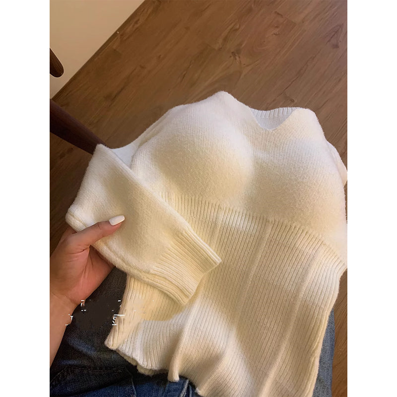 【tops】Vネック長袖ニットセーターG23341