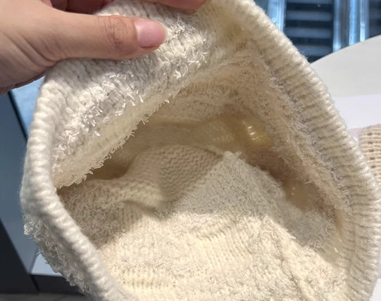 【小物】4色小顔効果ニットサファリハットG23347