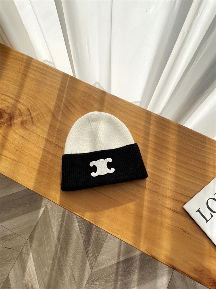 【小物】配色ニット帽子G23348