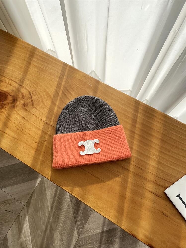 【小物】配色ニット帽子G23348