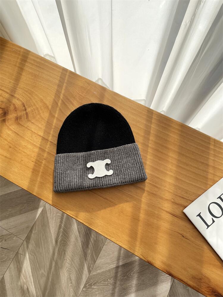 【小物】配色ニット帽子G23348