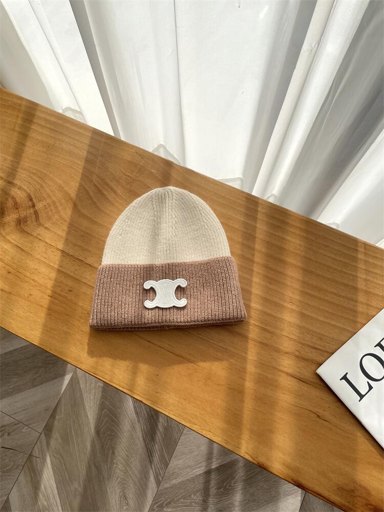 【小物】配色ニット帽子G23348