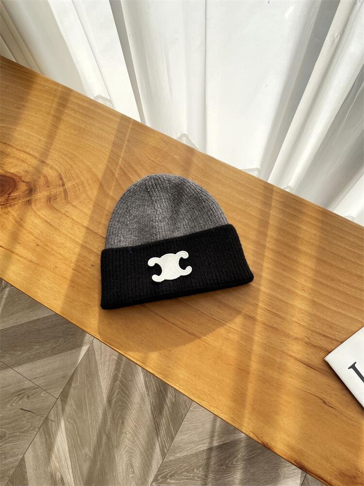 【小物】配色ニット帽子G23348