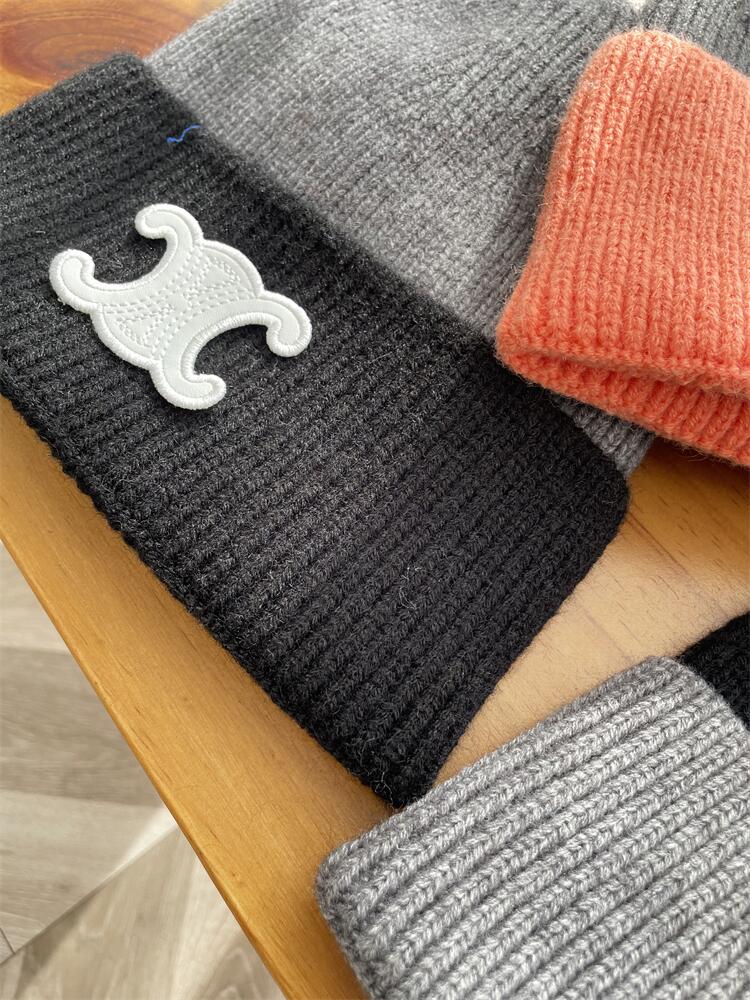 【小物】配色ニット帽子G23348