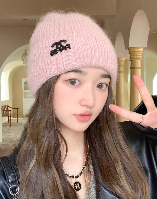 【小物】小顔効果ニット帽子6色選択可G23352