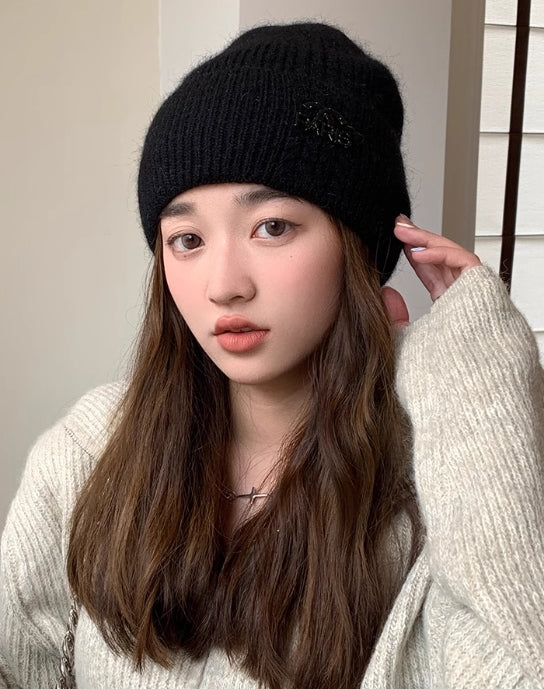 【小物】小顔効果ニット帽子6色選択可G23352