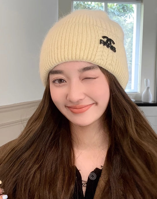 【小物】小顔効果ニット帽子6色選択可G23352