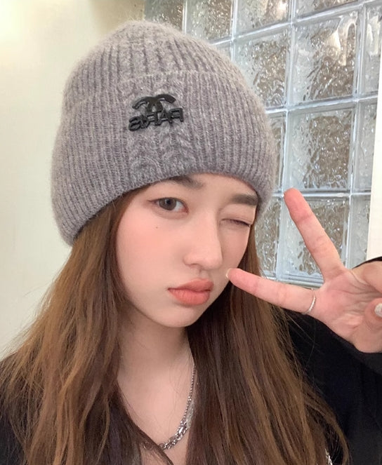 【小物】小顔効果ニット帽子6色選択可G23352