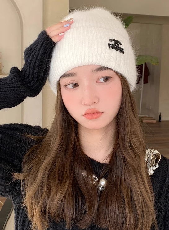 【小物】小顔効果ニット帽子6色選択可G23352