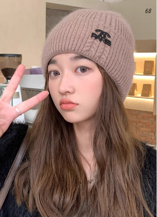 【小物】小顔効果ニット帽子6色選択可G23352