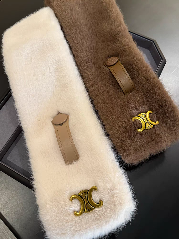 【小物】3色展開ファースカーフG23362