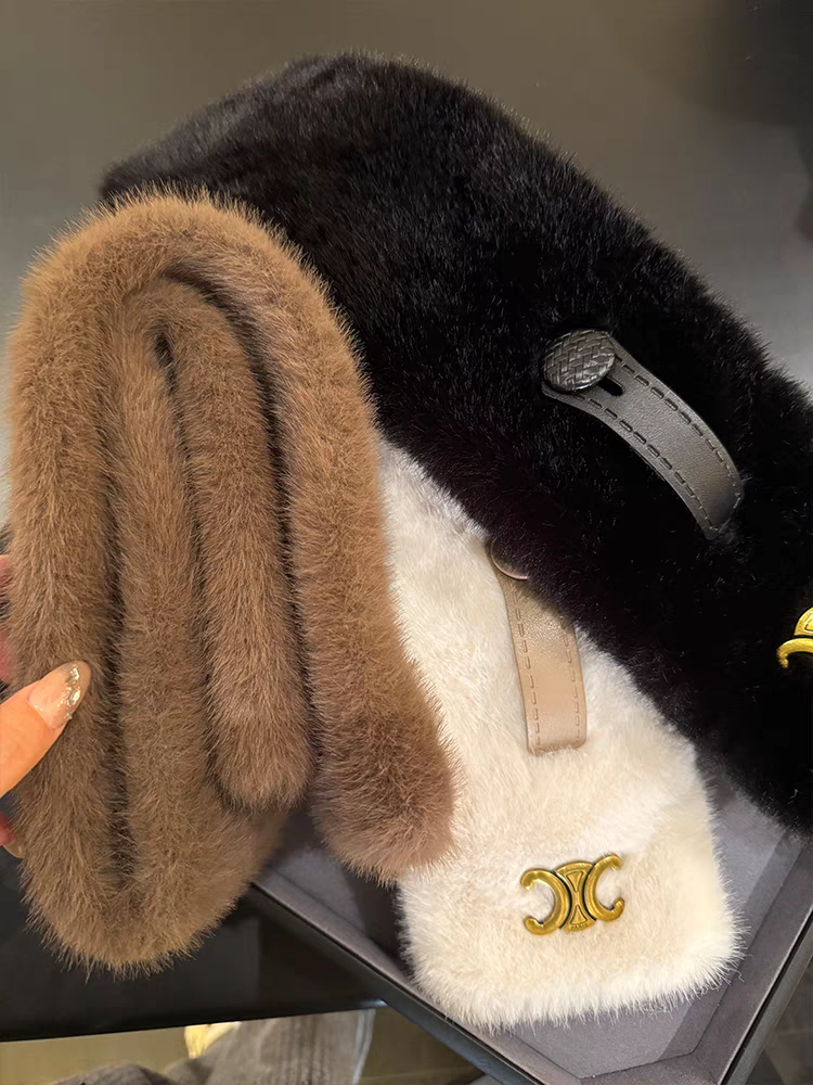 【小物】3色展開ファースカーフG23362