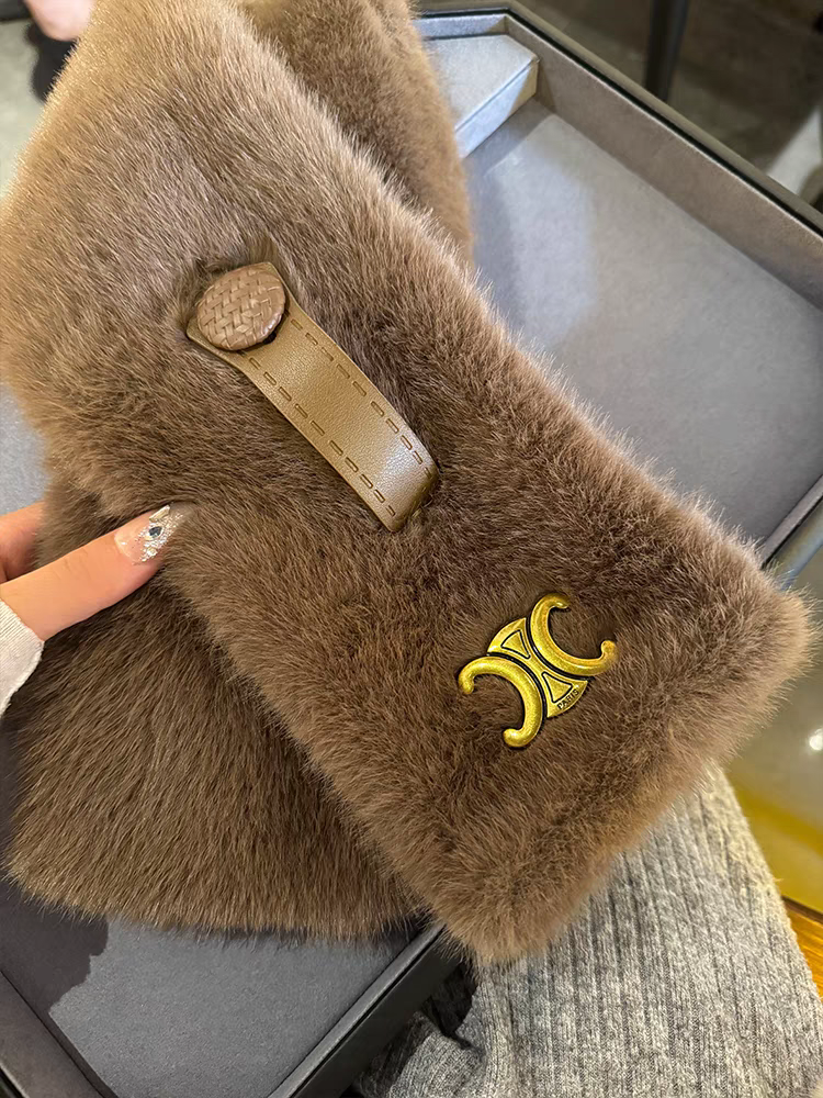 【小物】3色展開ファースカーフG23362