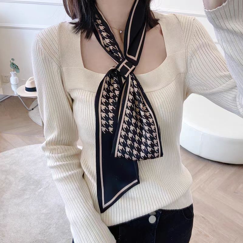 【小物】2色展開プリントスカーフG23366