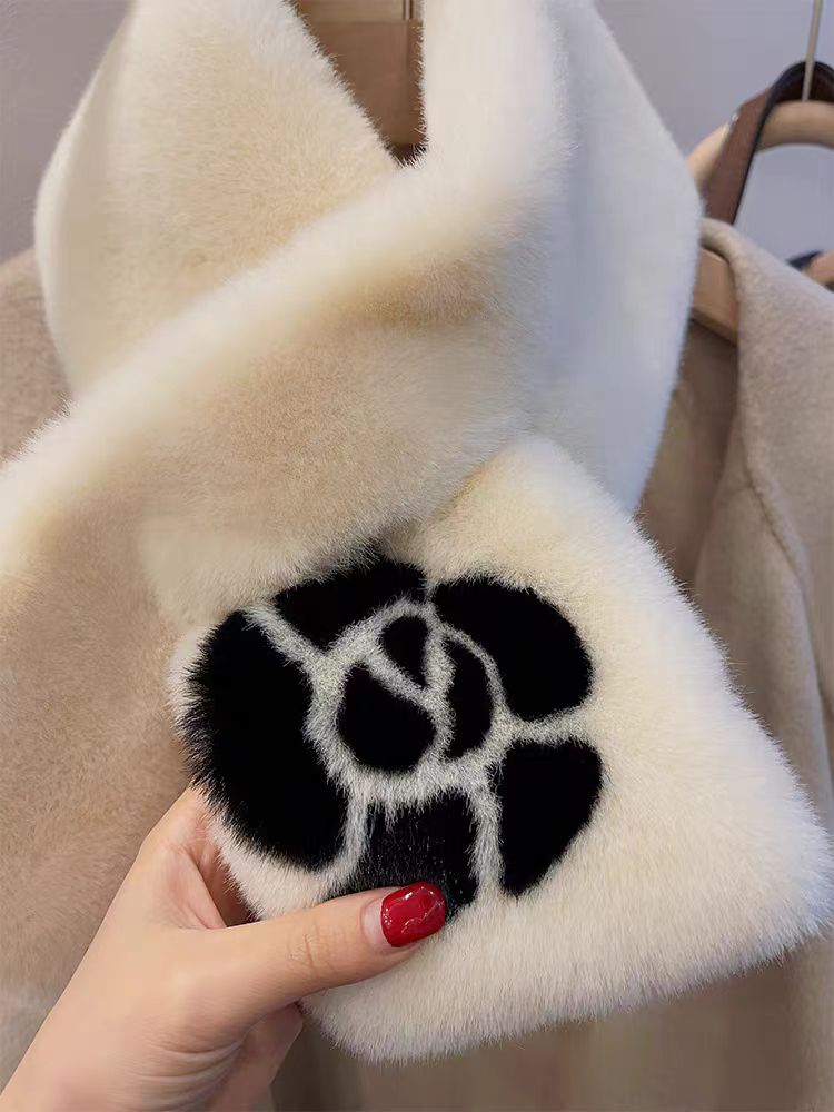 【小物】2色展開ファースカーフG23368