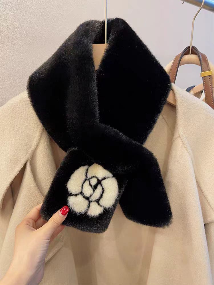 【小物】2色展開ファースカーフG23368