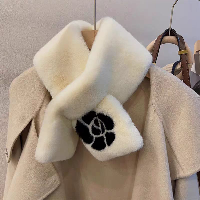 【小物】2色展開ファースカーフG23368