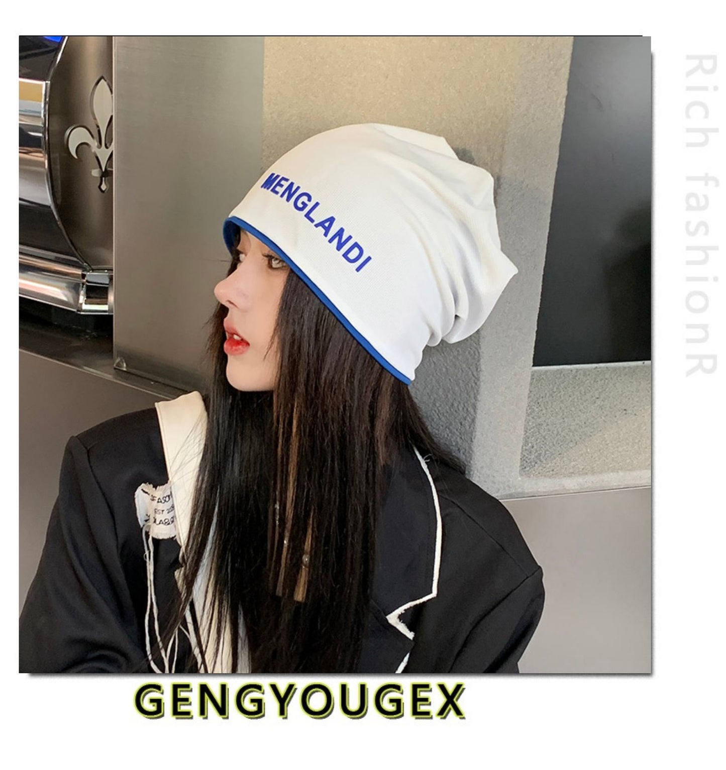 【小物】小顔効果 英字柄帽子G23371