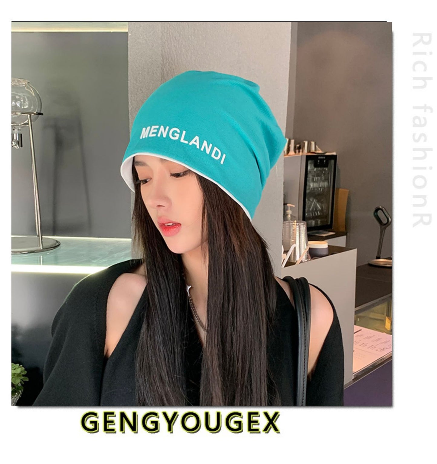 【小物】小顔効果 英字柄帽子G23371