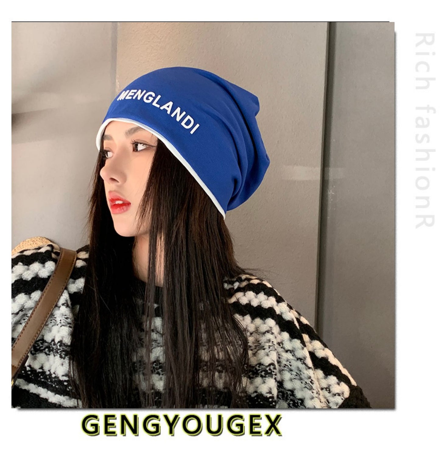 【小物】小顔効果 英字柄帽子G23371