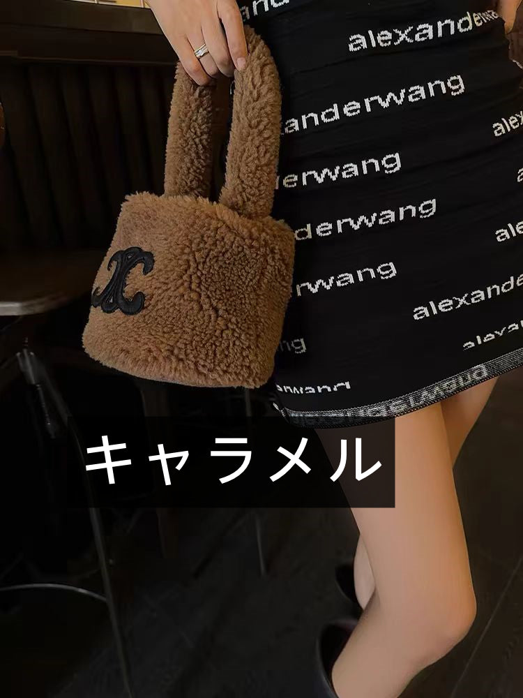 【小物】ラムズウールハンドバッグG23381