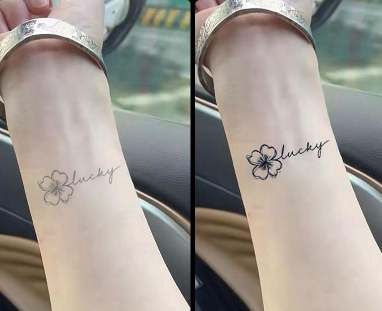 【小物】2週間タトゥーシール4枚花F8130