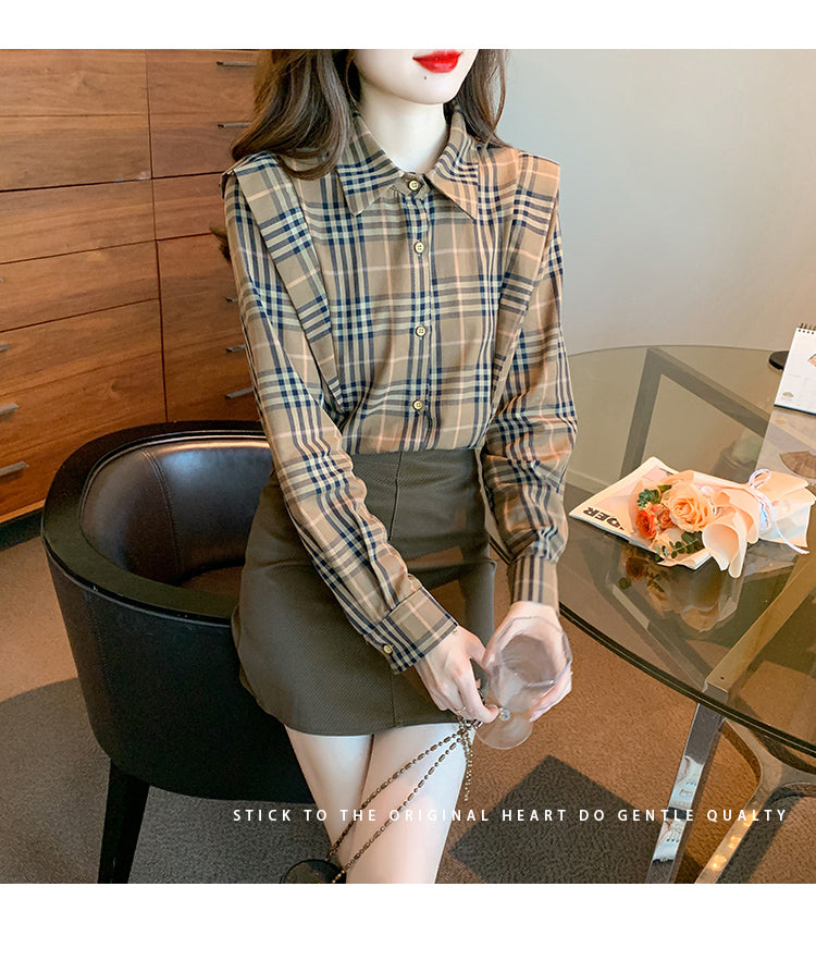 【tops】デザイン長袖シャツG23394