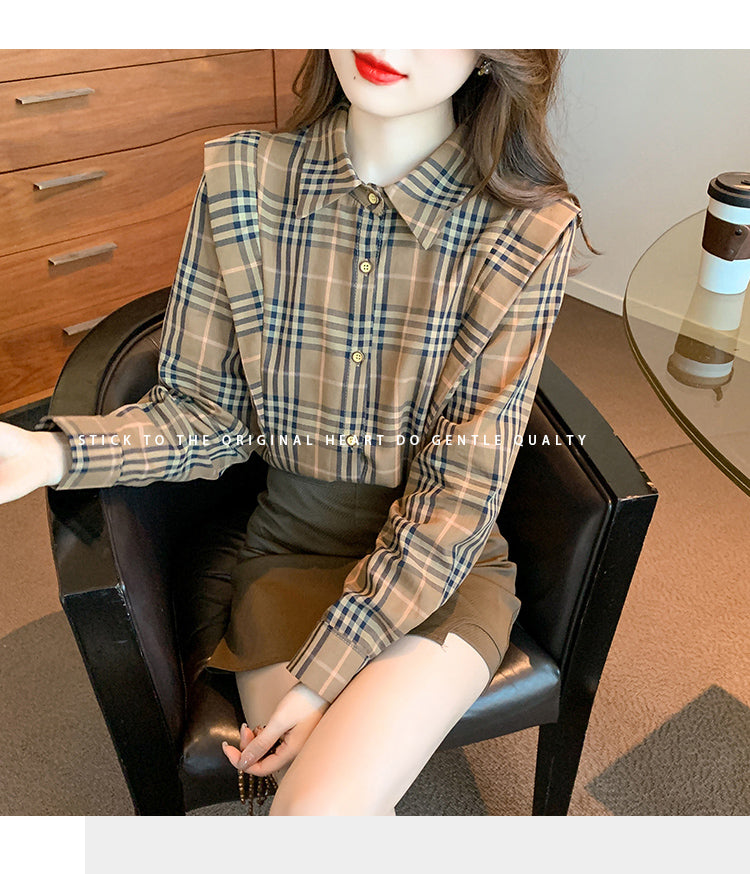 【tops】デザイン長袖シャツG23394