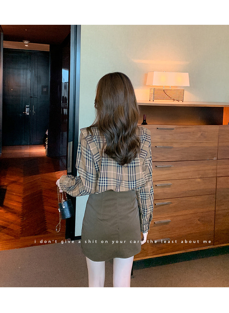 【tops】デザイン長袖シャツG23394