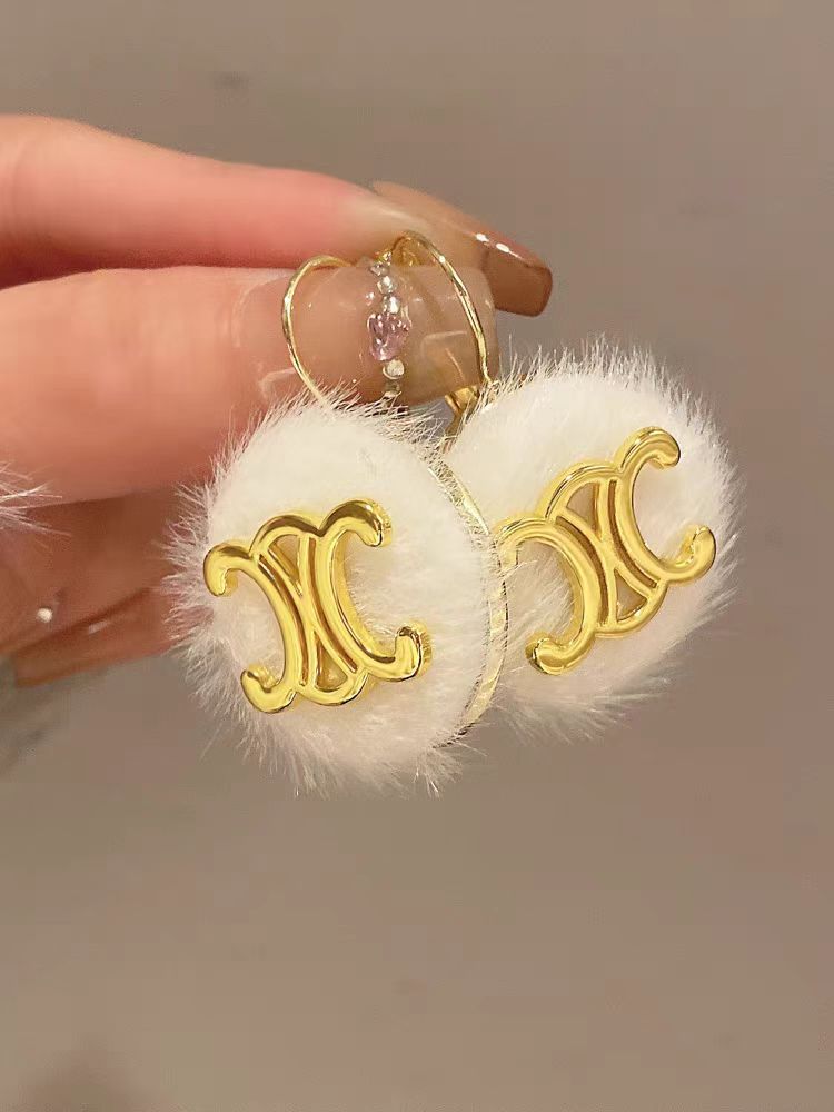 【小物】ファーイヤリングアクセサリーG23403